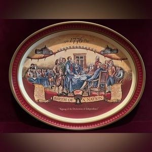 Miller Highlife Declaration of Independence Tin Platter